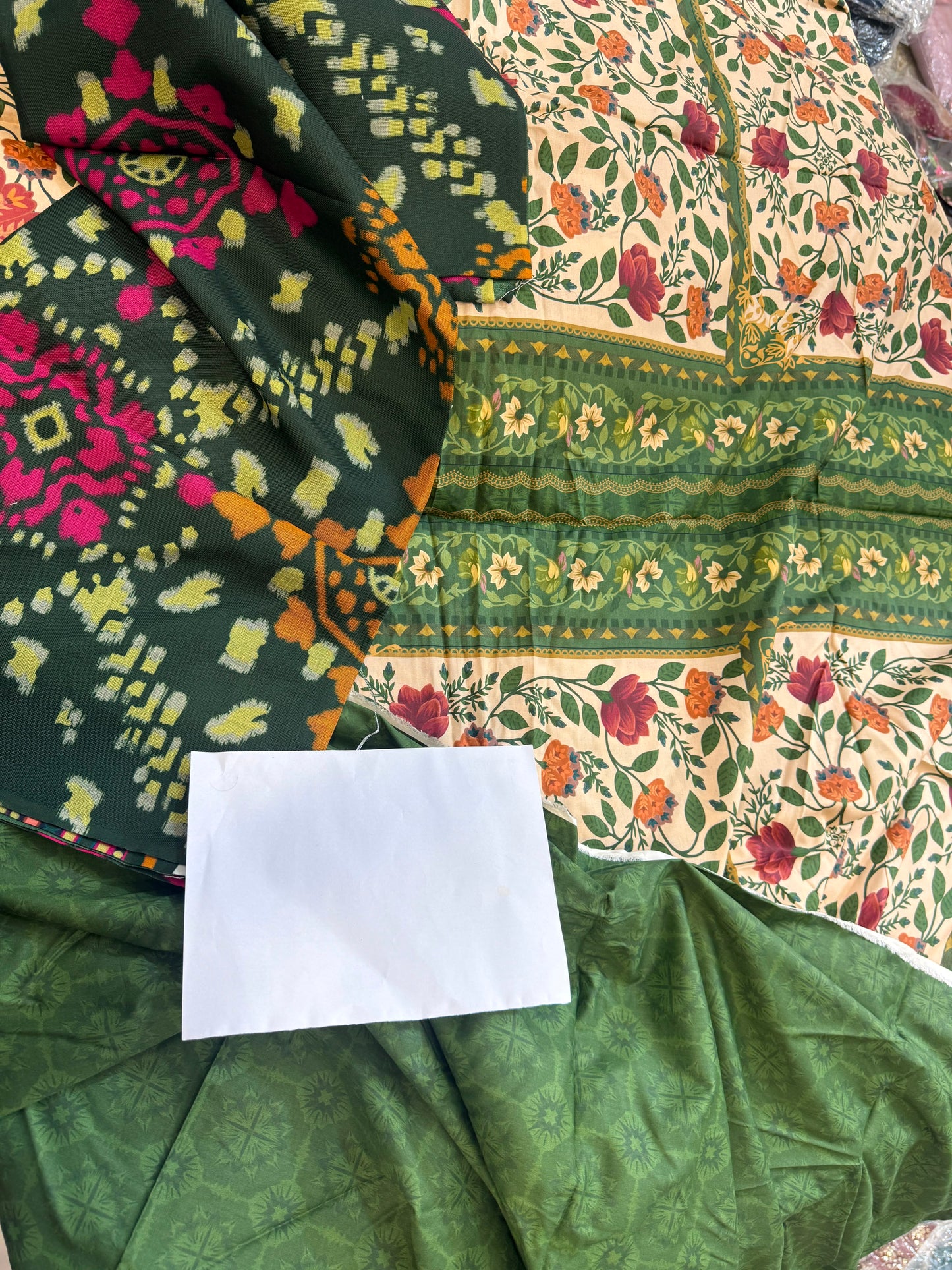 Sale Jazmin by barque linen 3pc with printed wool shawl