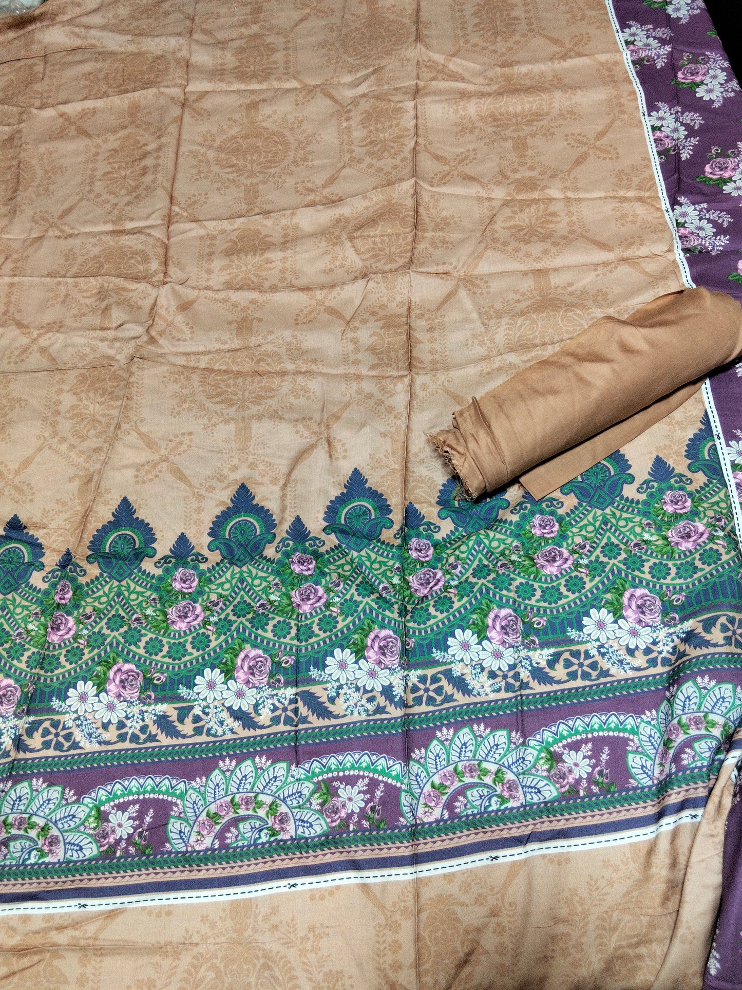Sale printed linen 2pc shirt and dupatta