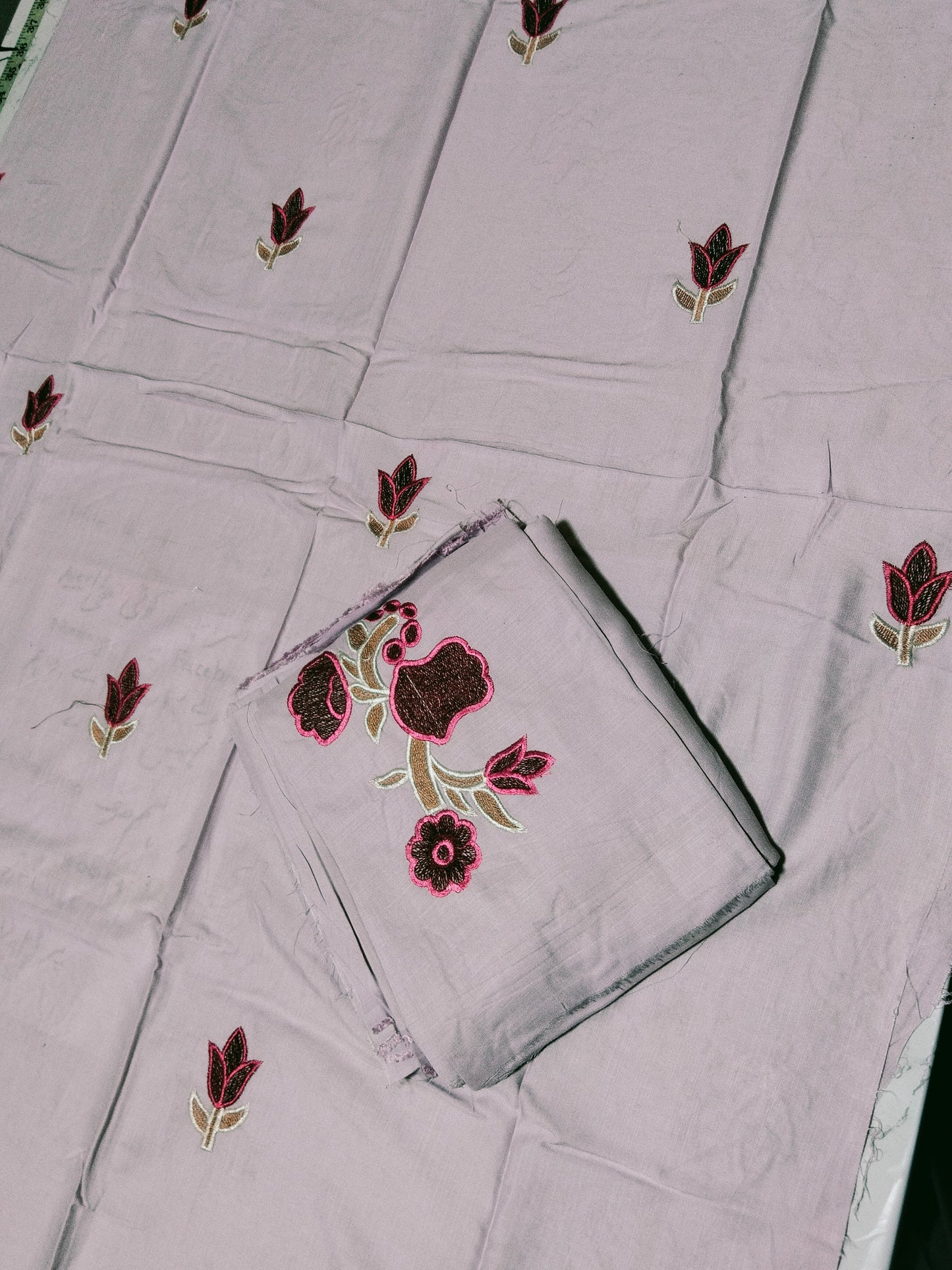 Sale linen 2pc embroided shirt and plain trouser