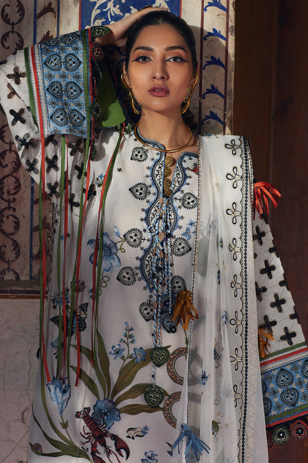 Elan luxury embroided lawn 3pc