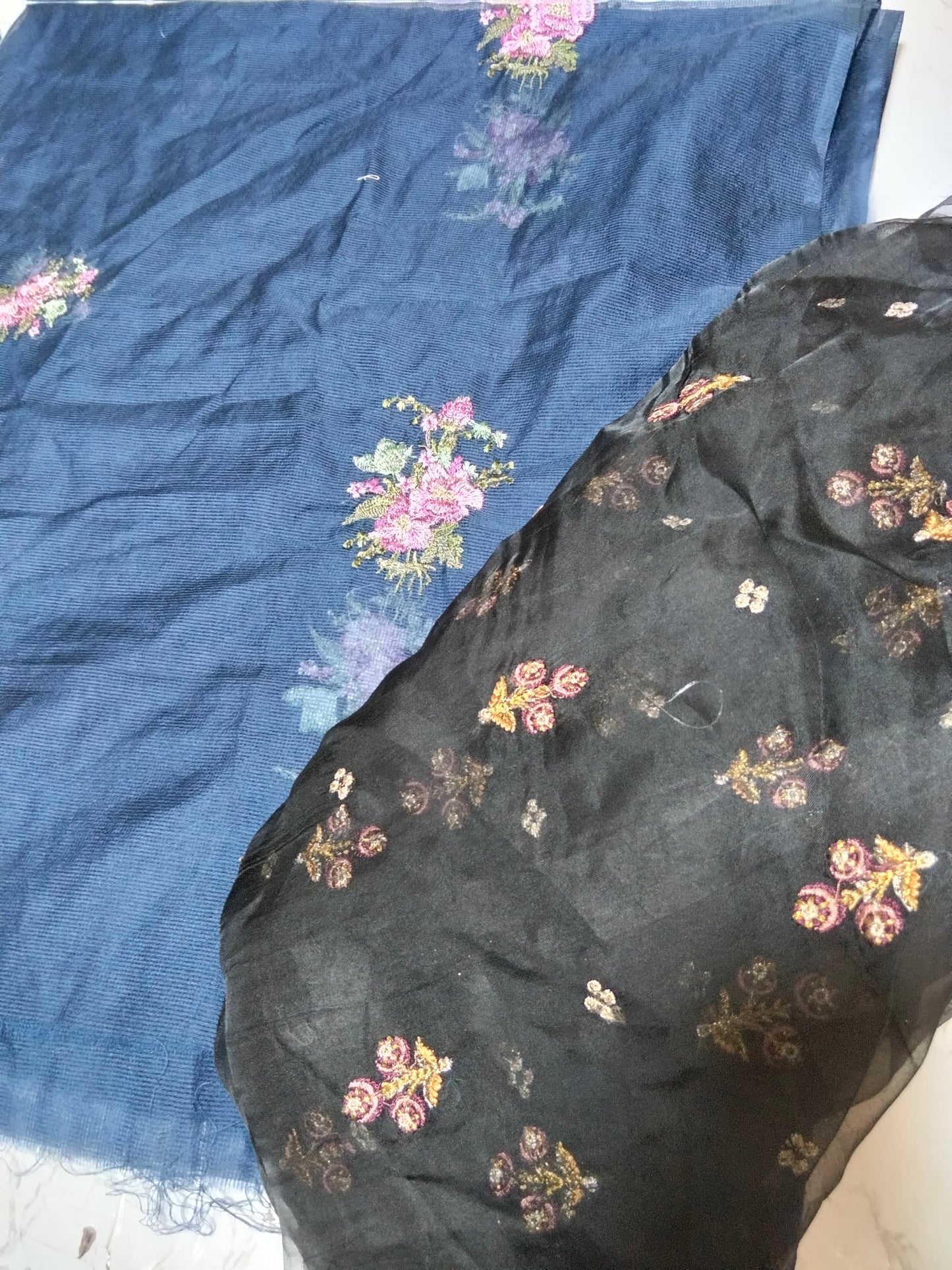 Sale 2 dupatta deal ,organza + khdi net  fabric