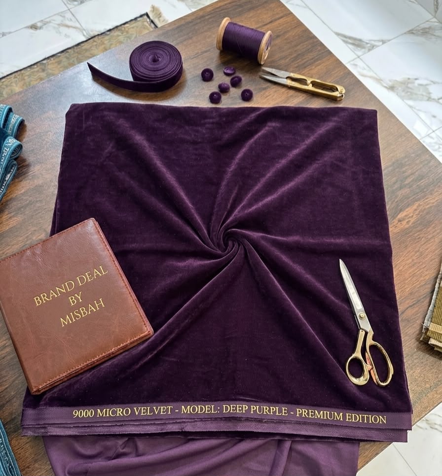 Dark smoky purple 9000 micro velvet 2 pc