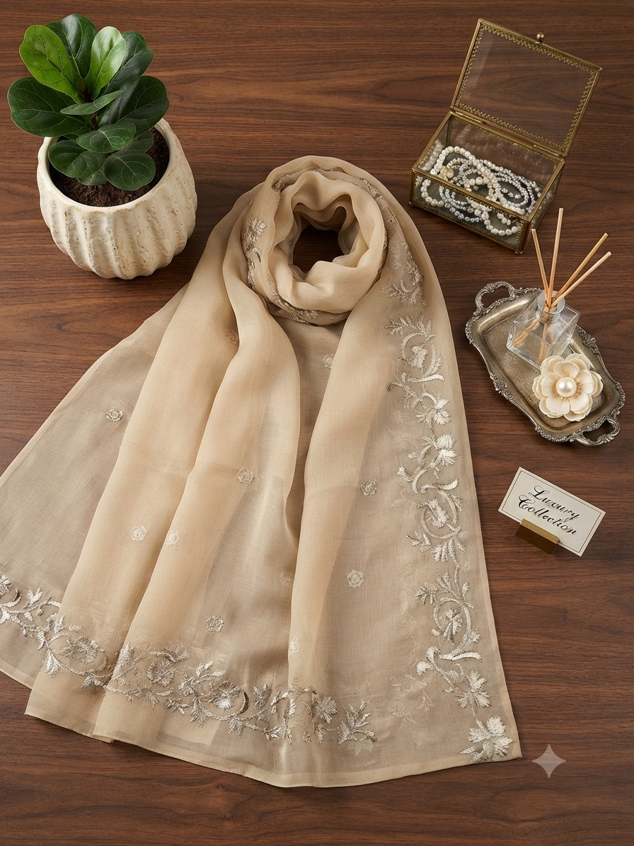 Sale embroided chiffon Dupatta