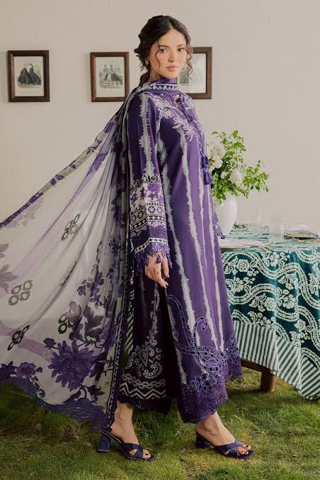 Nureh gardenia luxury embroidered 3pc