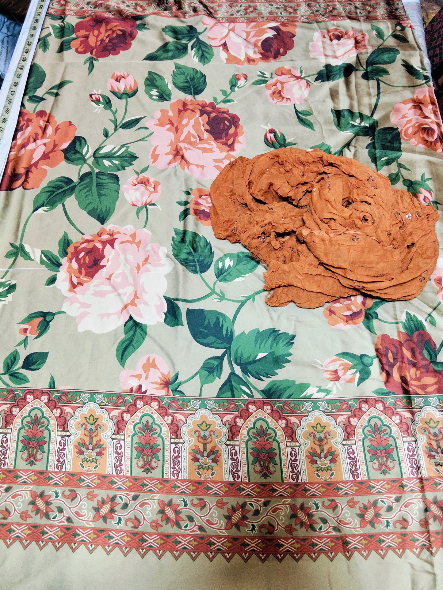 Sale printed vicose silk 2pc with pure chiffon dupatta