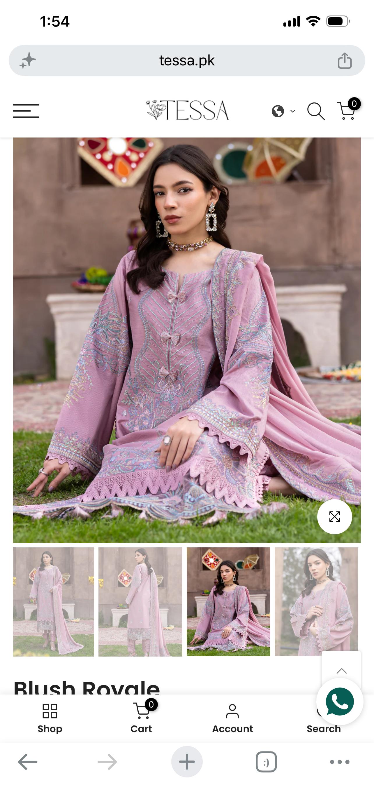 Tessa luxury formal stitched 3 pc