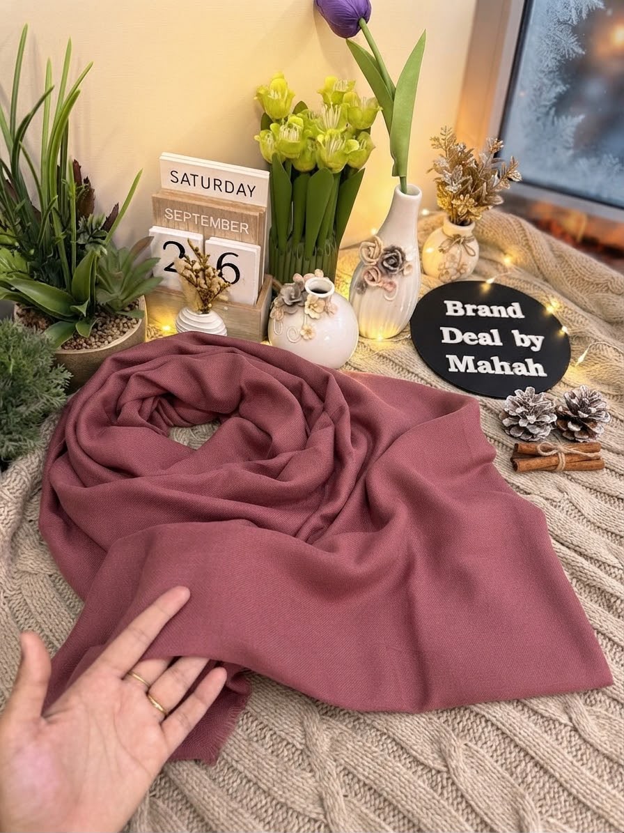 Plain Winter Wool Shawl