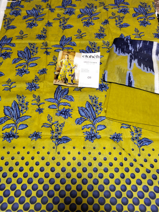 Sale printed lawn 3pc with plain trouser
