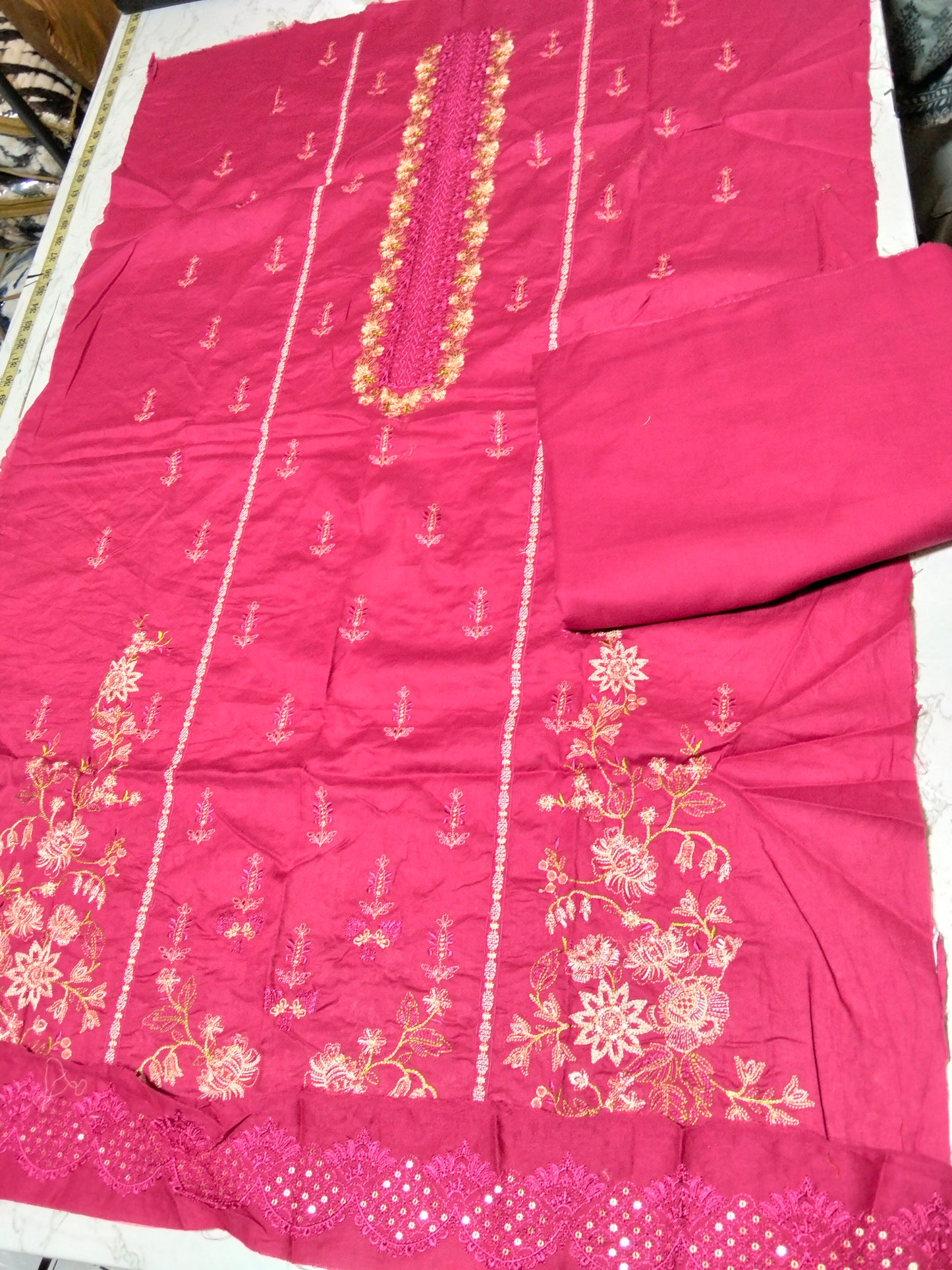 Sale Misbah's Embroided Keyseria Fabric cotton khadar 2pc
