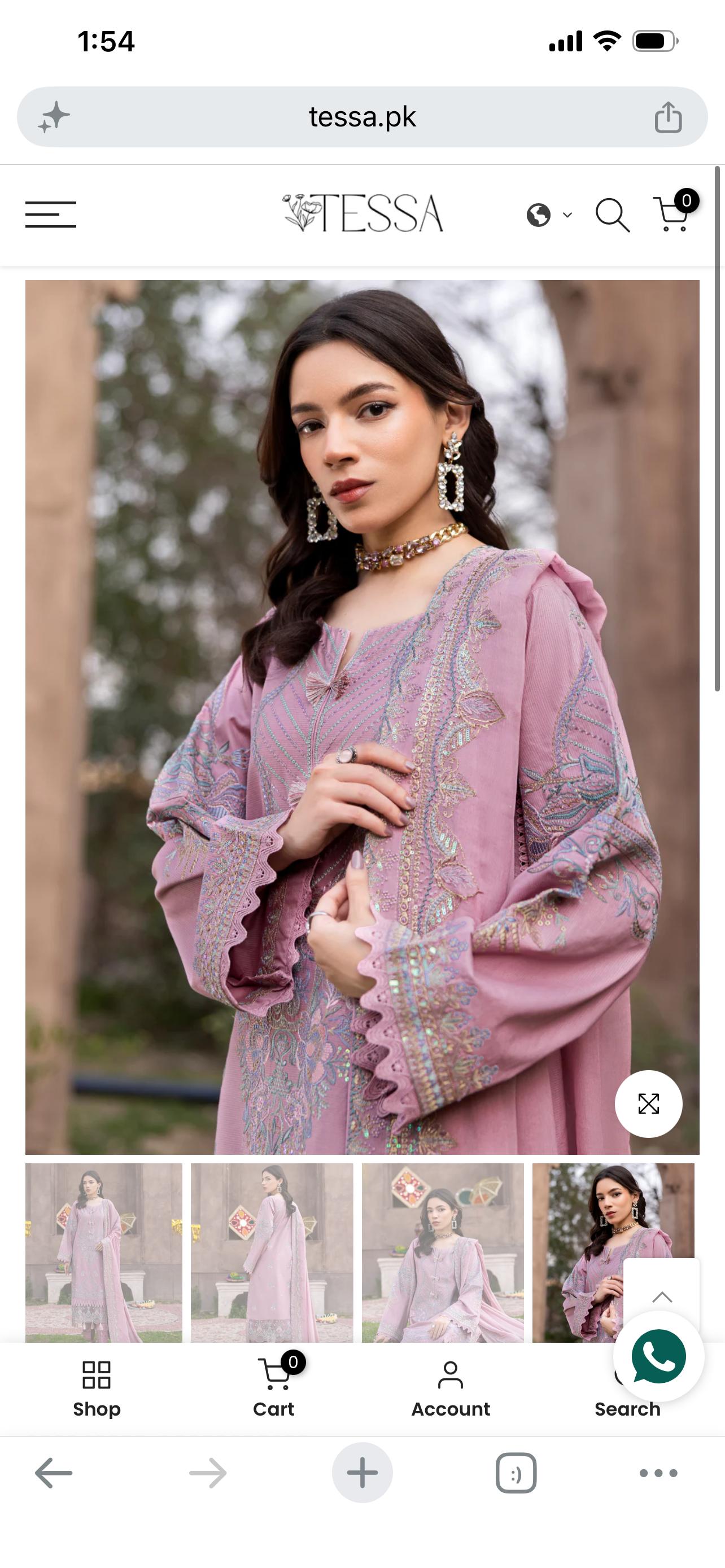 Tessa luxury formal stitched 3 pc