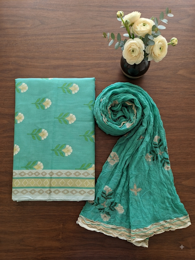 Bareeze Lawn shirt with Pure chiffon dupatta 2pc