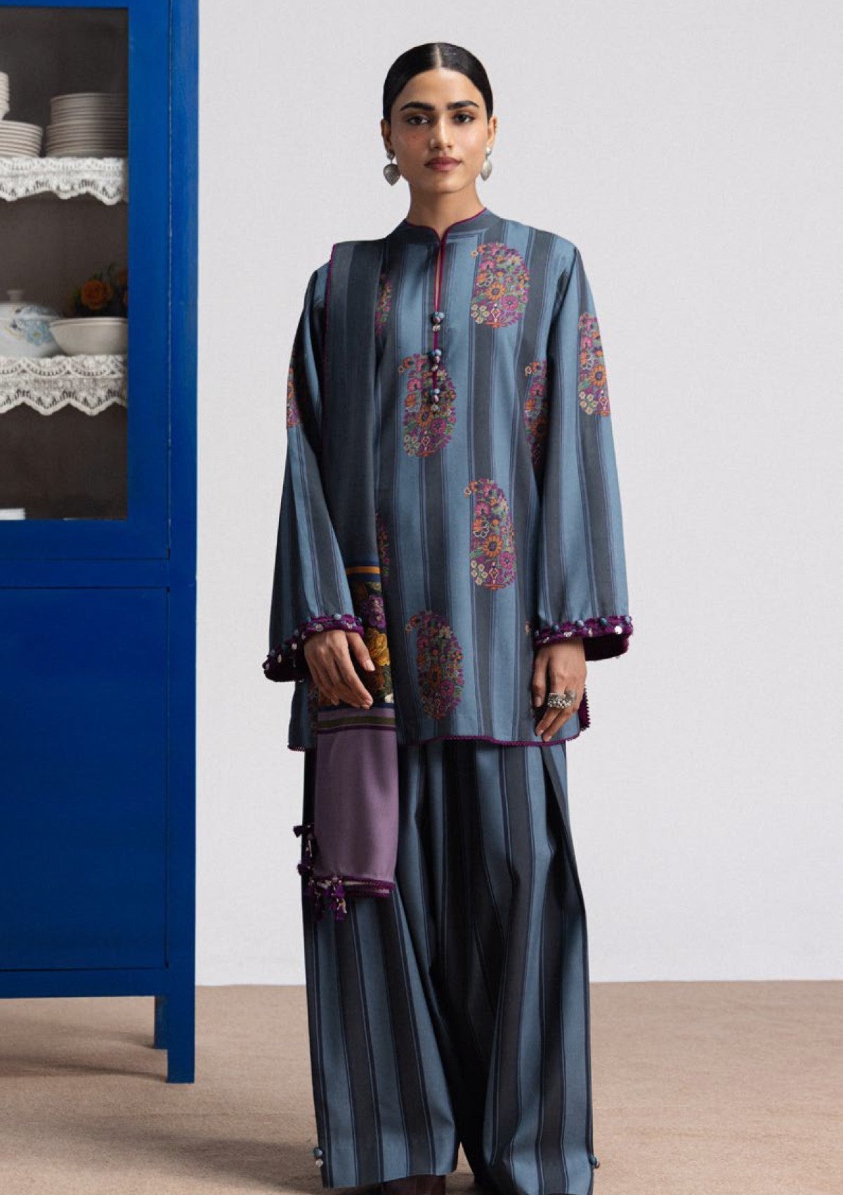 Coco prints by Zara shahjhan  RANIA -4B  printed linen 3pc