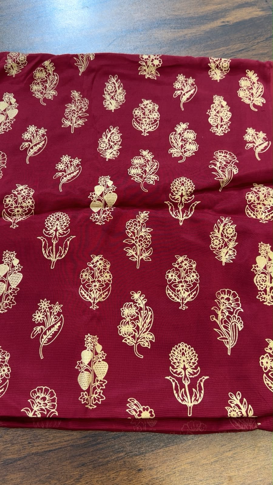 Block printed raw silk 2 pc