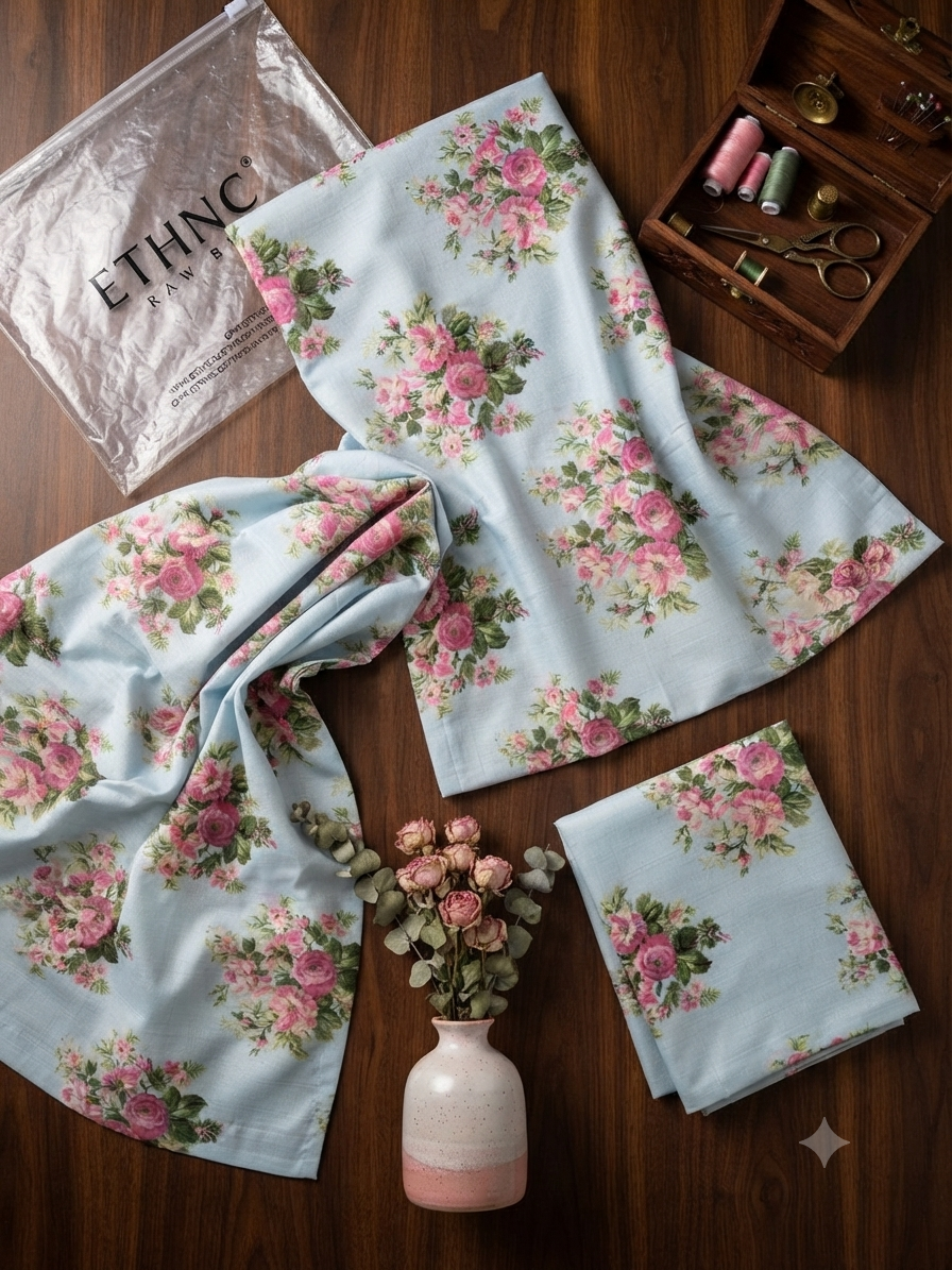 Sale Ethnic printed lawn 2pc shirt and trouser
