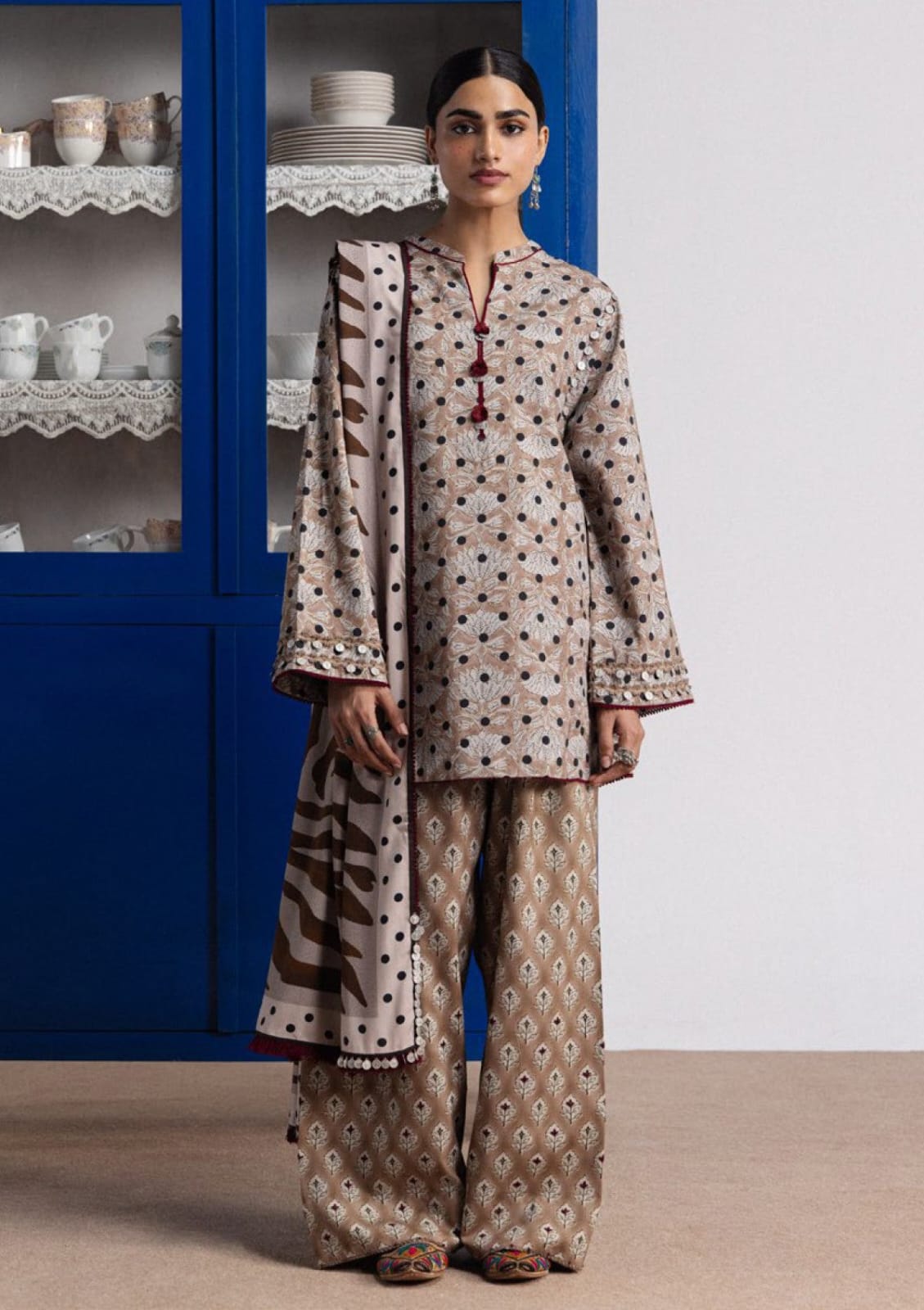 Coco prints by Zara shahjhan  ELOWEN -7B printed linen 3pc