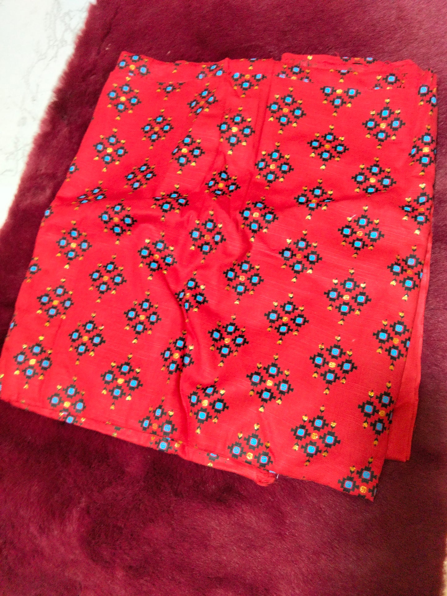 Khaddar block printed lawn 2 PC