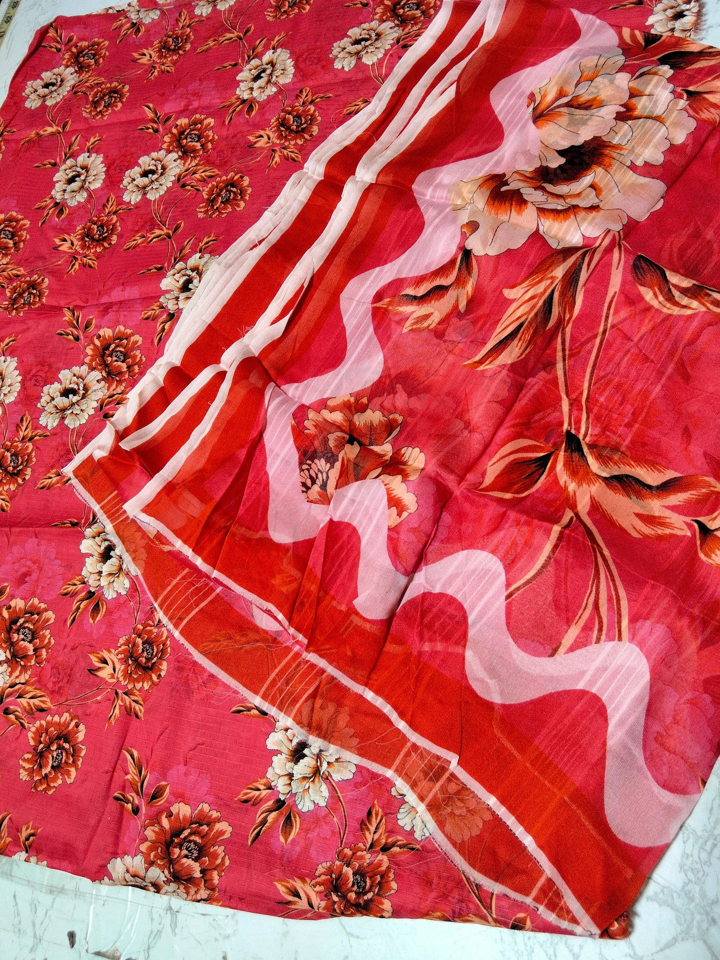 Sale Allover Printed Doria Lawn 3Pc with chiffon dupatta