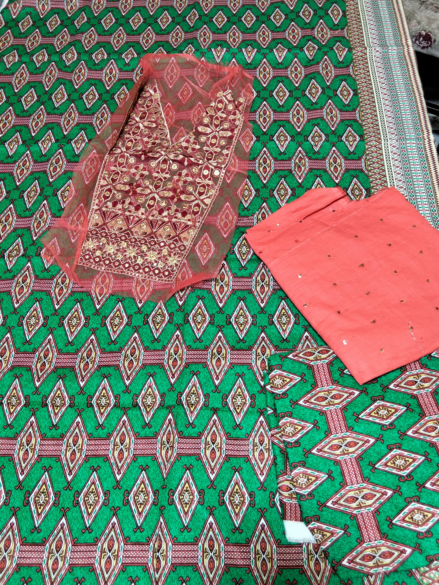 Sale printed khadar 3pc