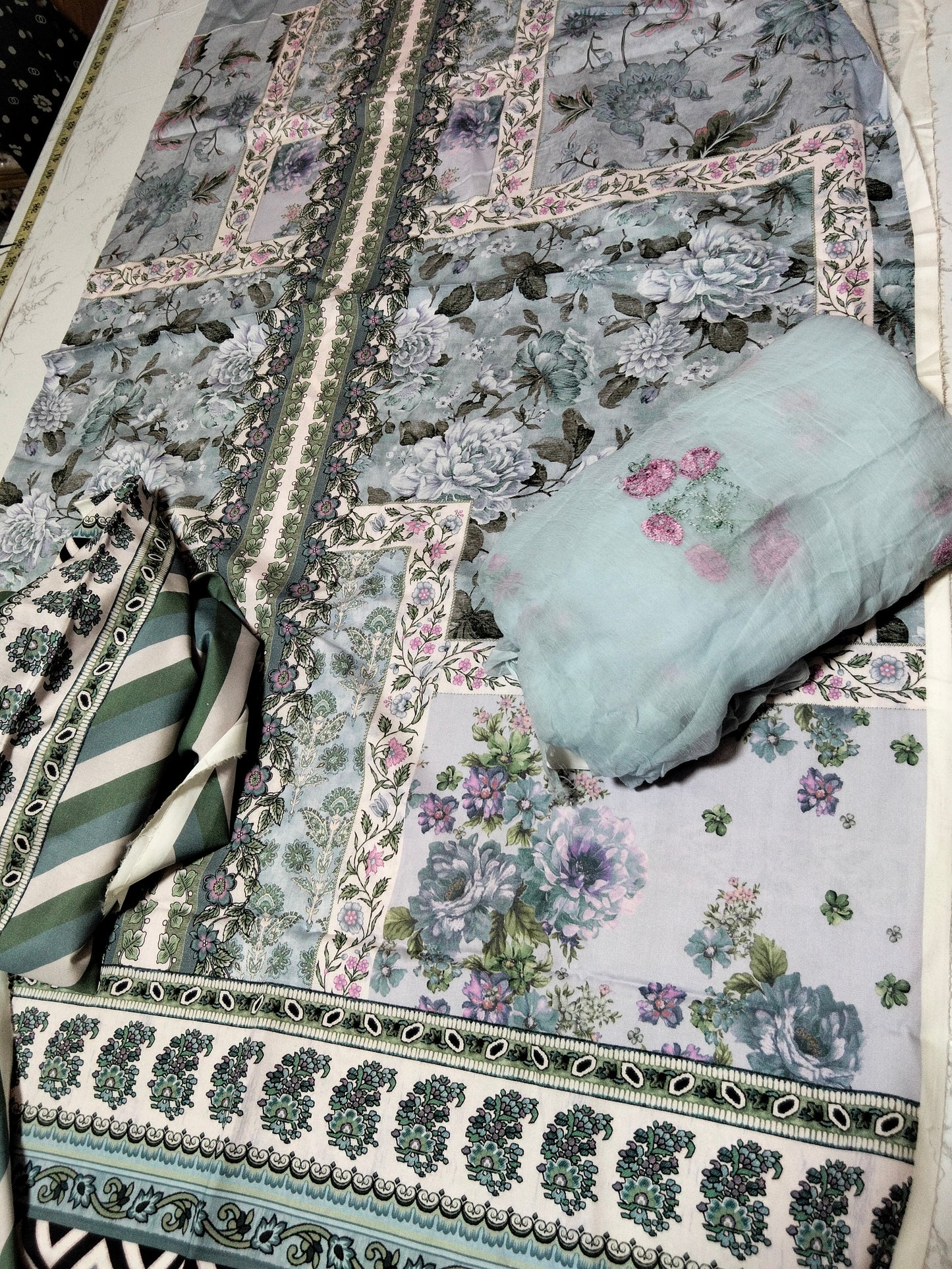 Sale Ethnic viscose printed 2 PC  +breeze embroided pure chiffon dupatta