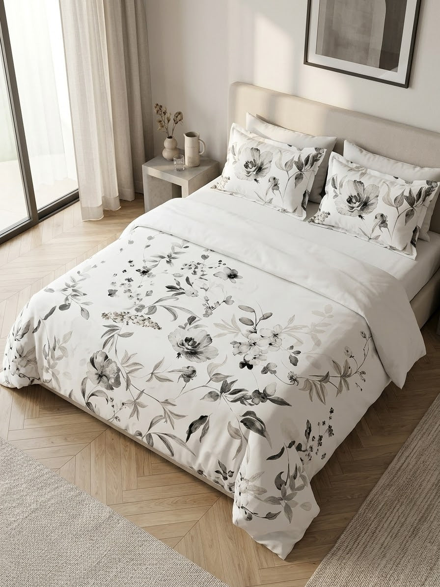 pure cotton stuff king size bed sheet with 2 pillow covers