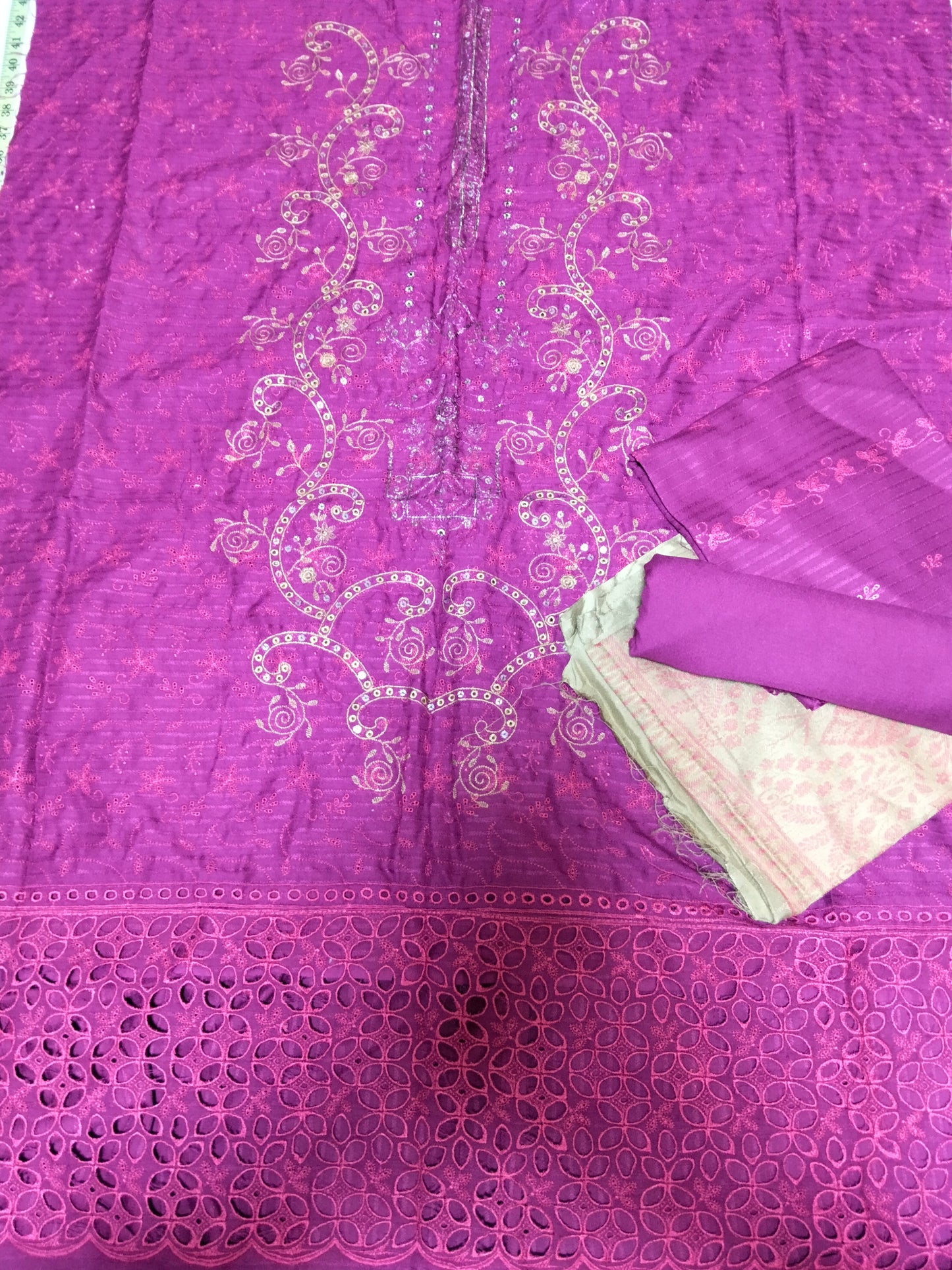 Sale embroided marina Linen 3pc with shawl