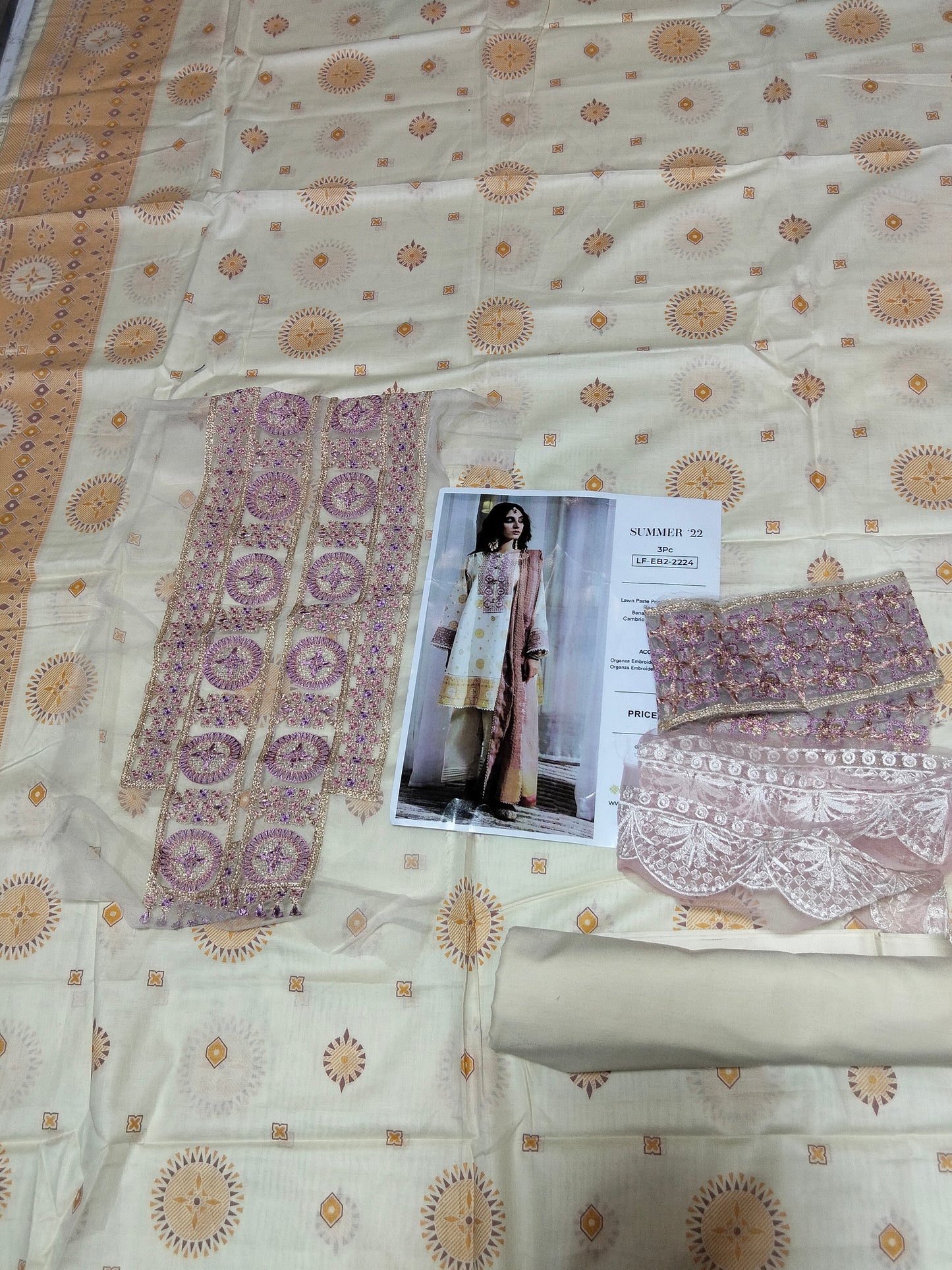 Sale ittehad printed lawn shirt and plain trouser