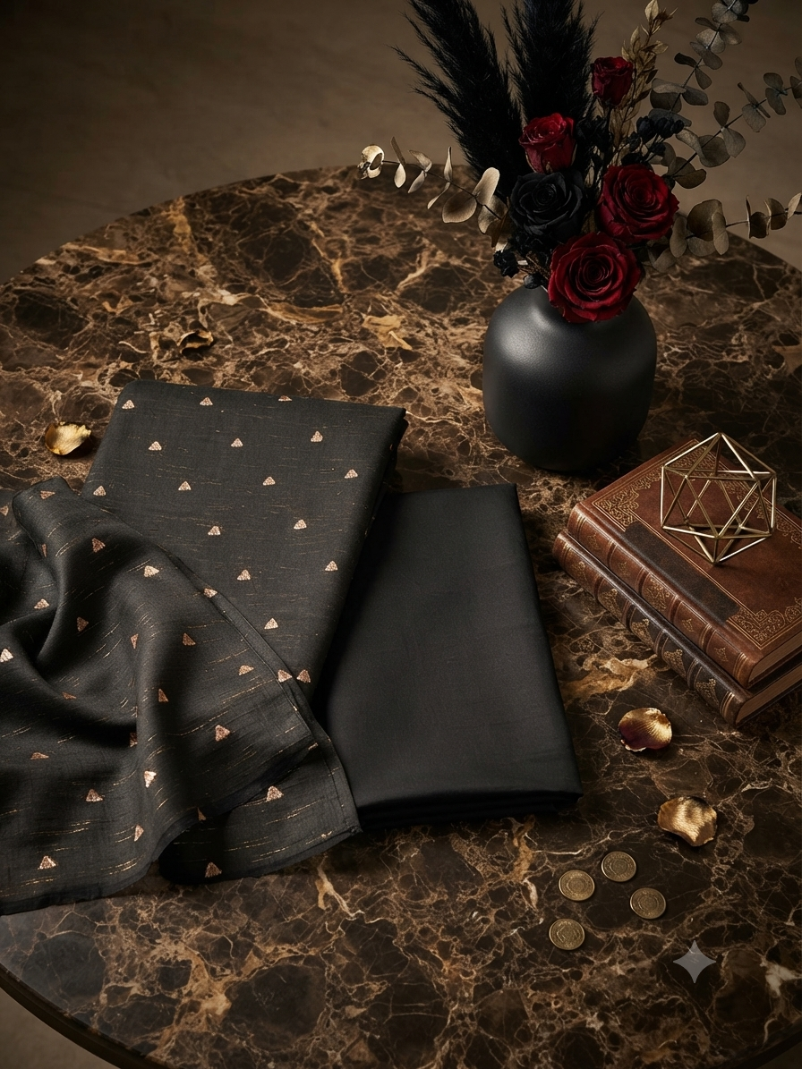 Sale Khadi embroided shirt with plain trouser 2pc