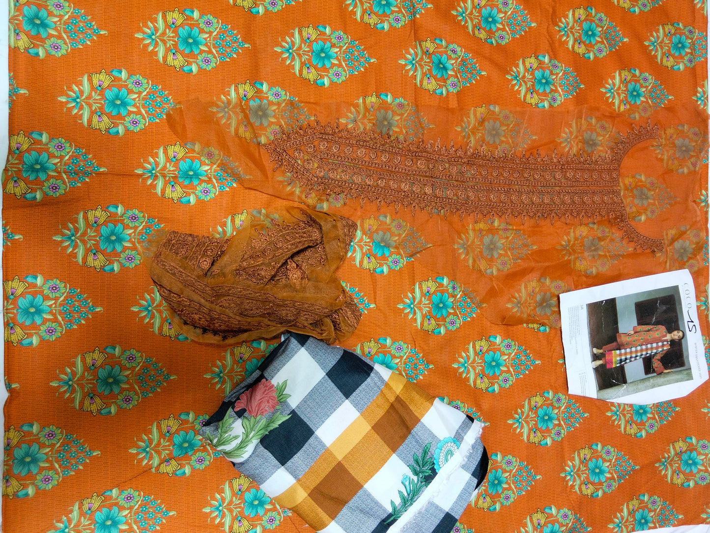 Sale Coco by Zara Shahjahan khaddar 3Pc with embroidered Patches