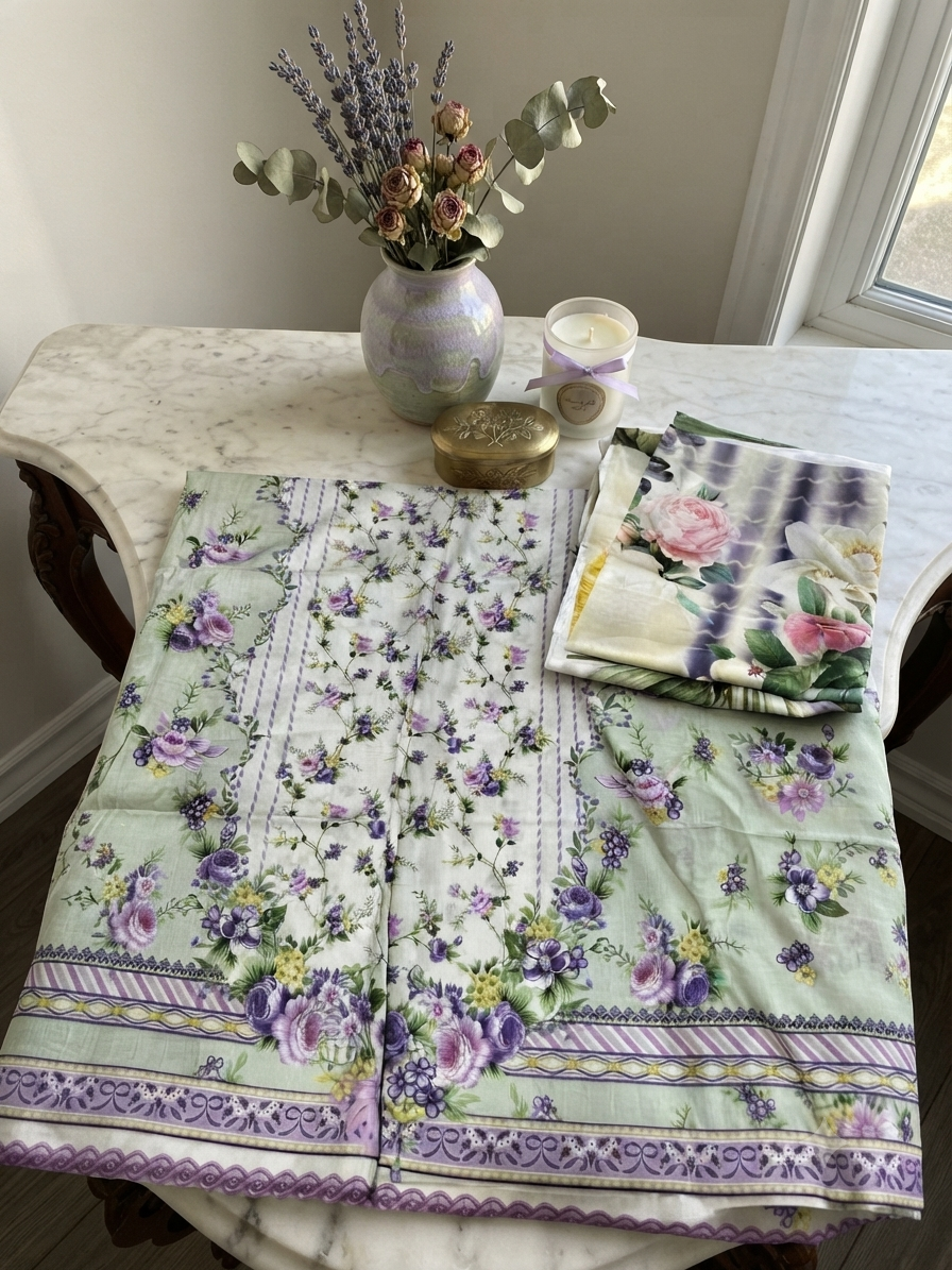 Sale Elaf printed lawn 2pc shirt and dupatta