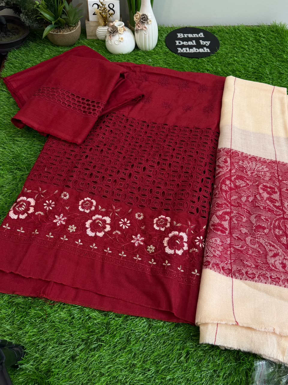 Winter embroidered 3pc