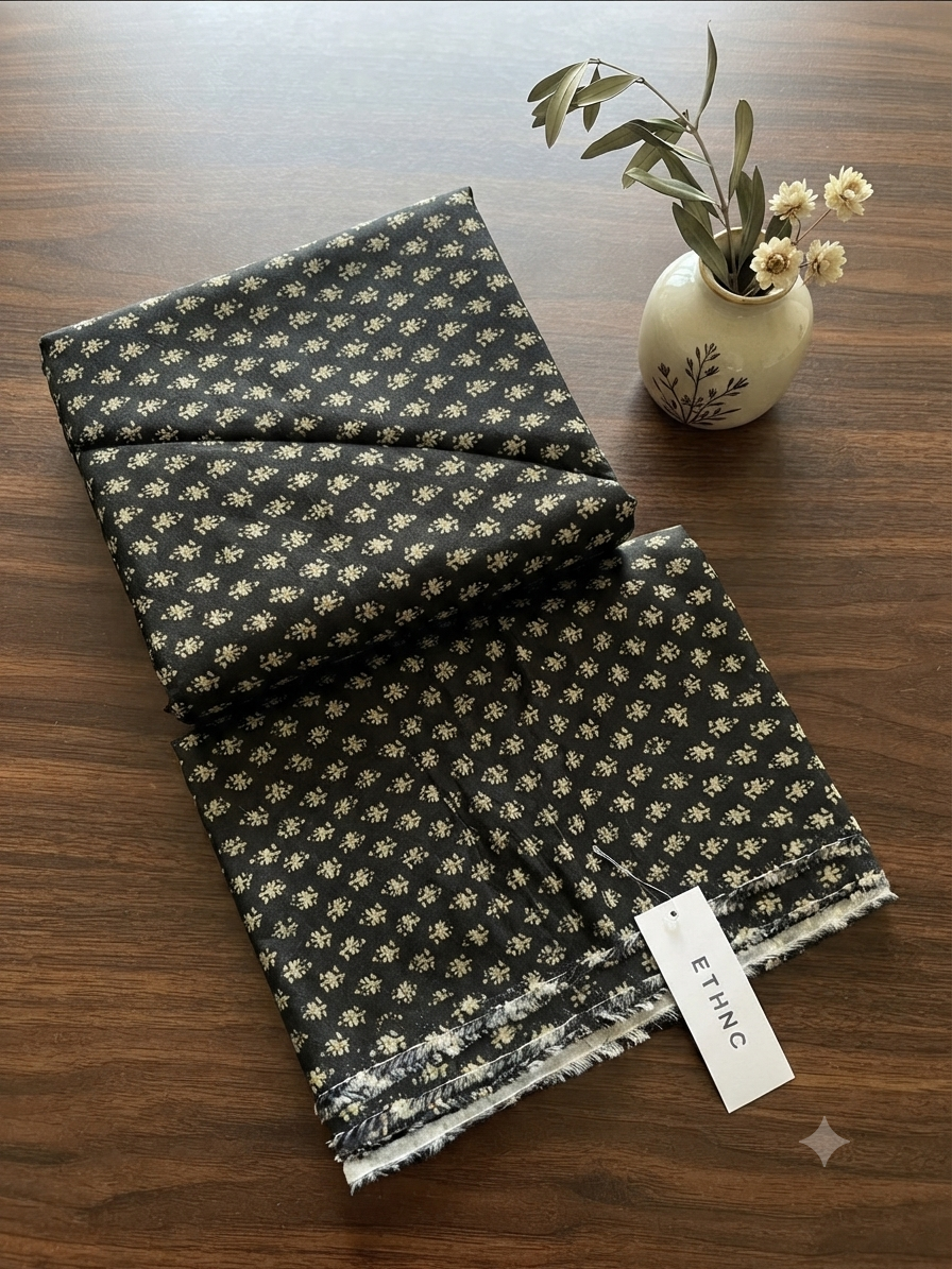 Ethnic 💯 orignal printed raw silk 2pc allover unstitched (C)