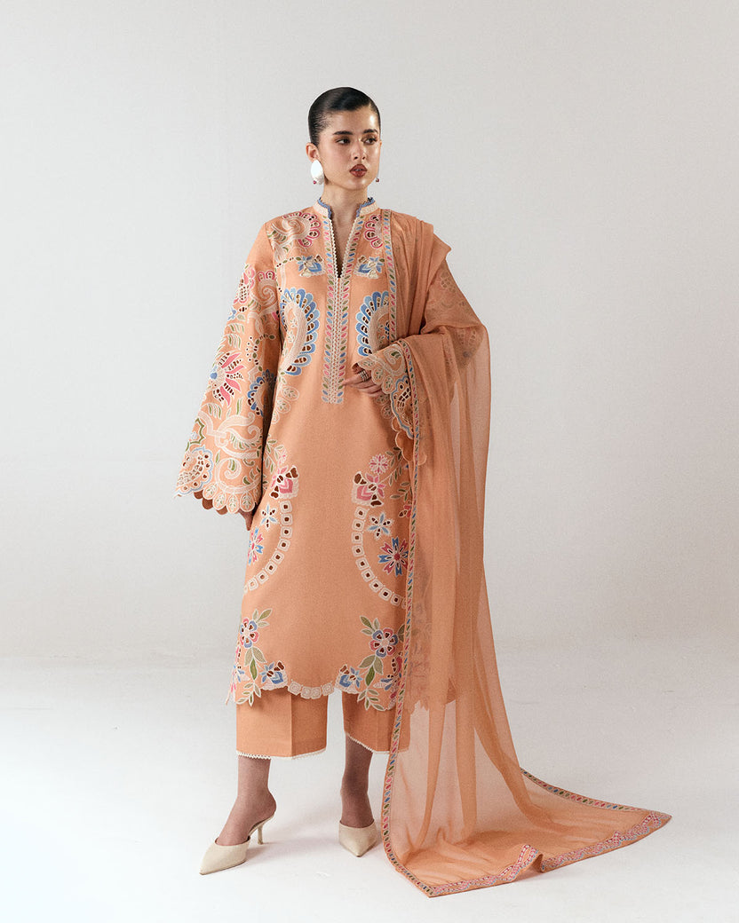 Jugnu luxury embroidered lawn 3pc