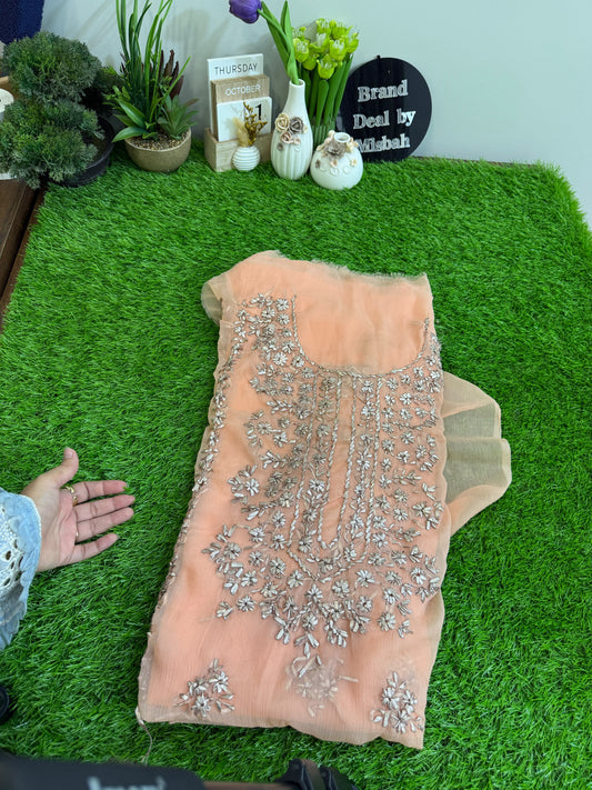 Luxury chiffon gotta work shirt and duppata
