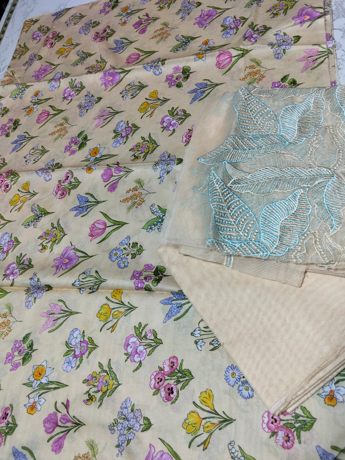 Sale Faiza Faisal printed lawn 3pc with  net embedded dupatta