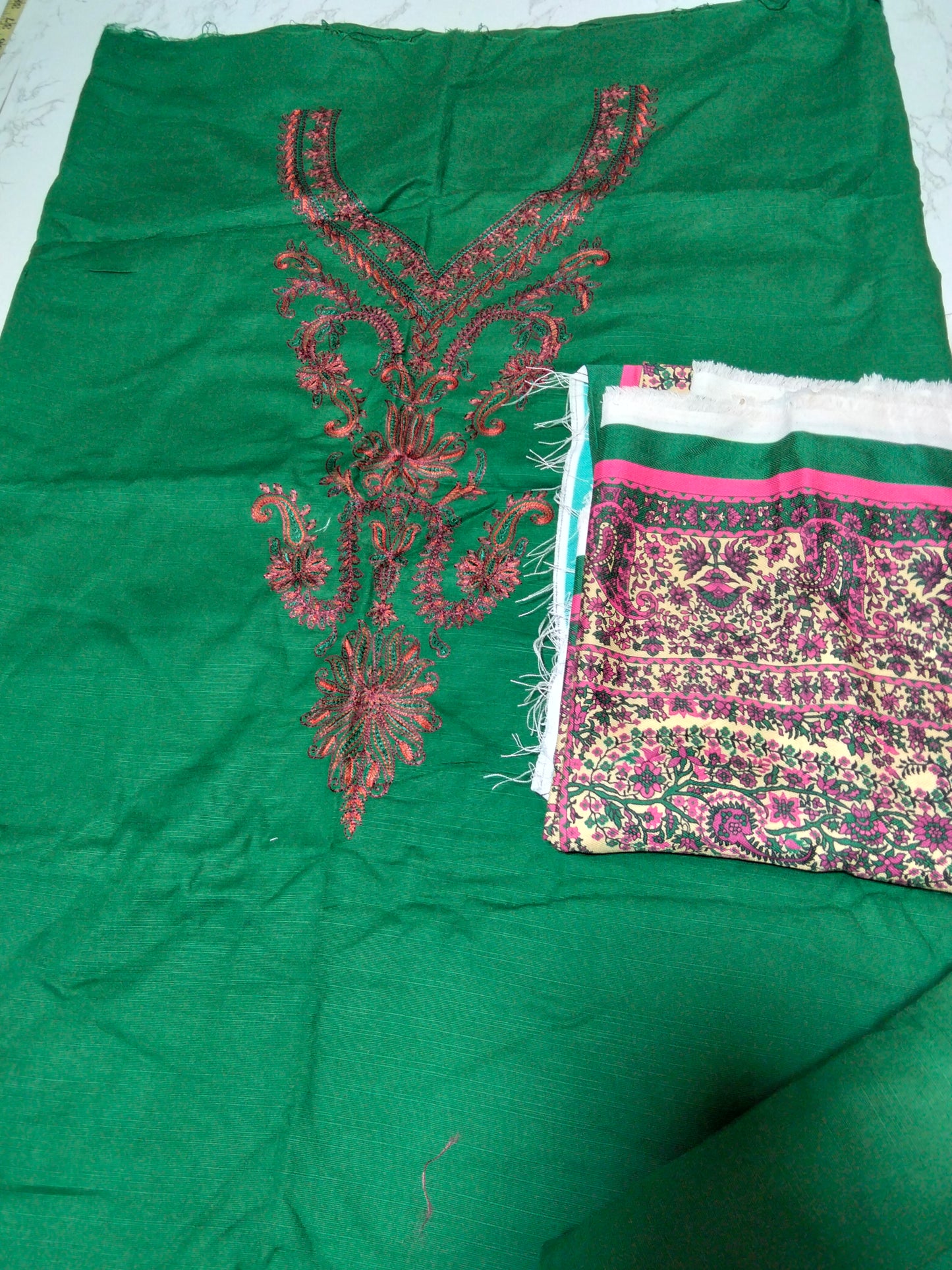 Khaddar embroided 3pc with shwal