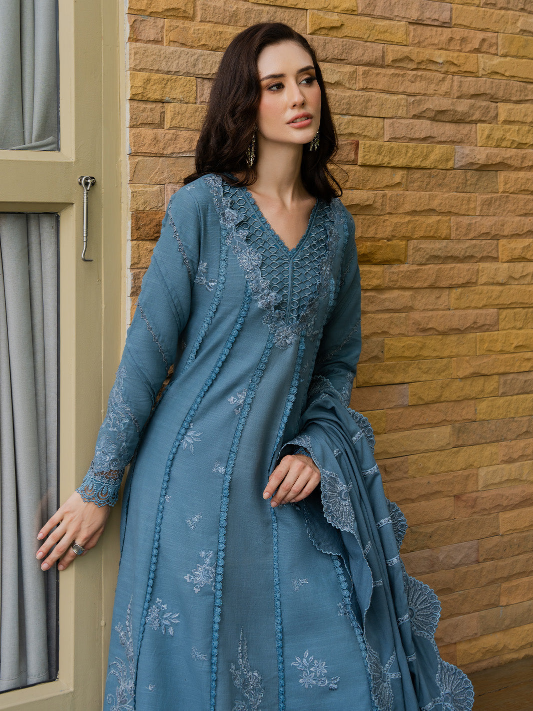 Faiza Faisal luxury embroided khadar 3 PC