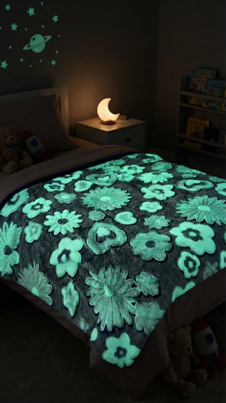 Glow up ( blue flower) summer AC blankets (5.5*6.5)
