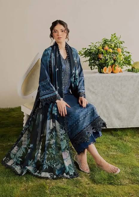 Nureh gardenia luxury embroidered 3pc