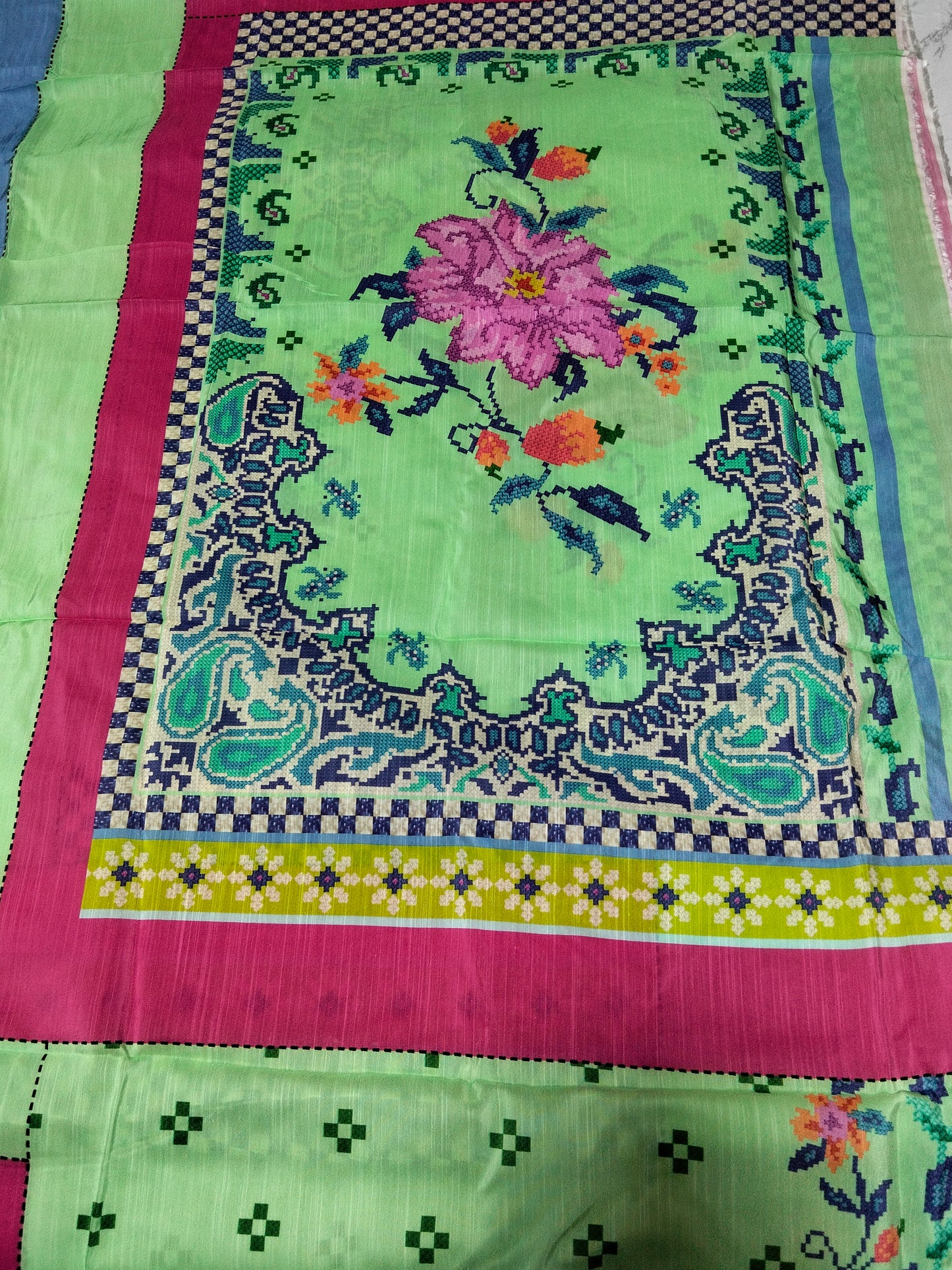 Ethnic viscose silk kaftan shirt