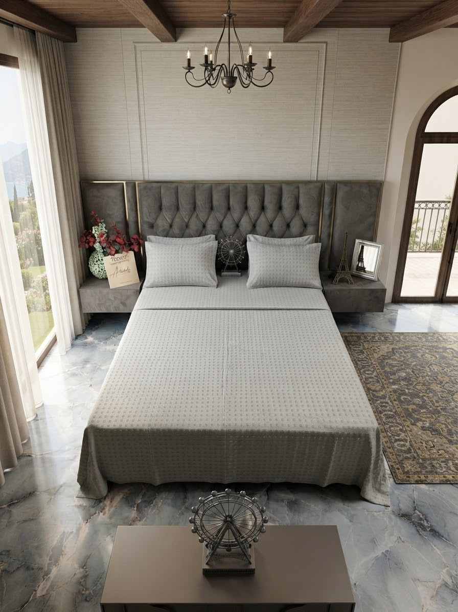 Bareeze luxury homes bed sheets with 2 pillow cover king size