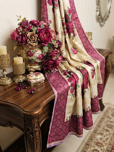 Sale printed silk 2pc shirt and trouser