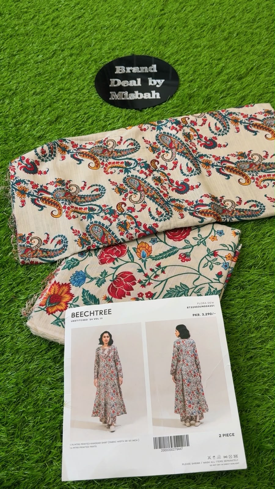 Beech tree printed 2 pc khadar