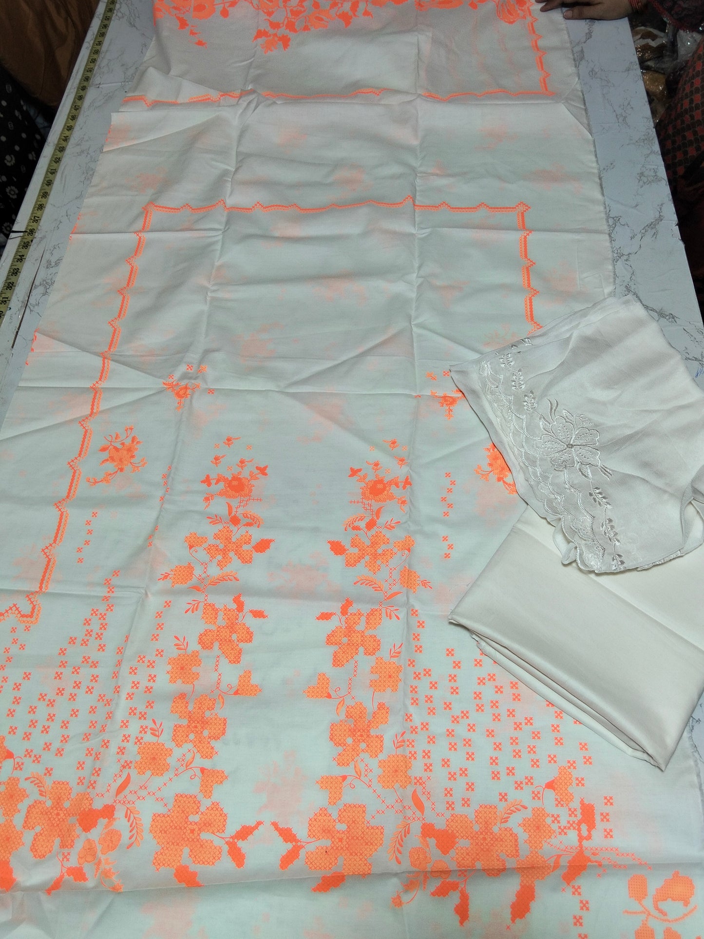 Sale Sana safinaz printed lawn 2 PC+embroided dyeable duppta