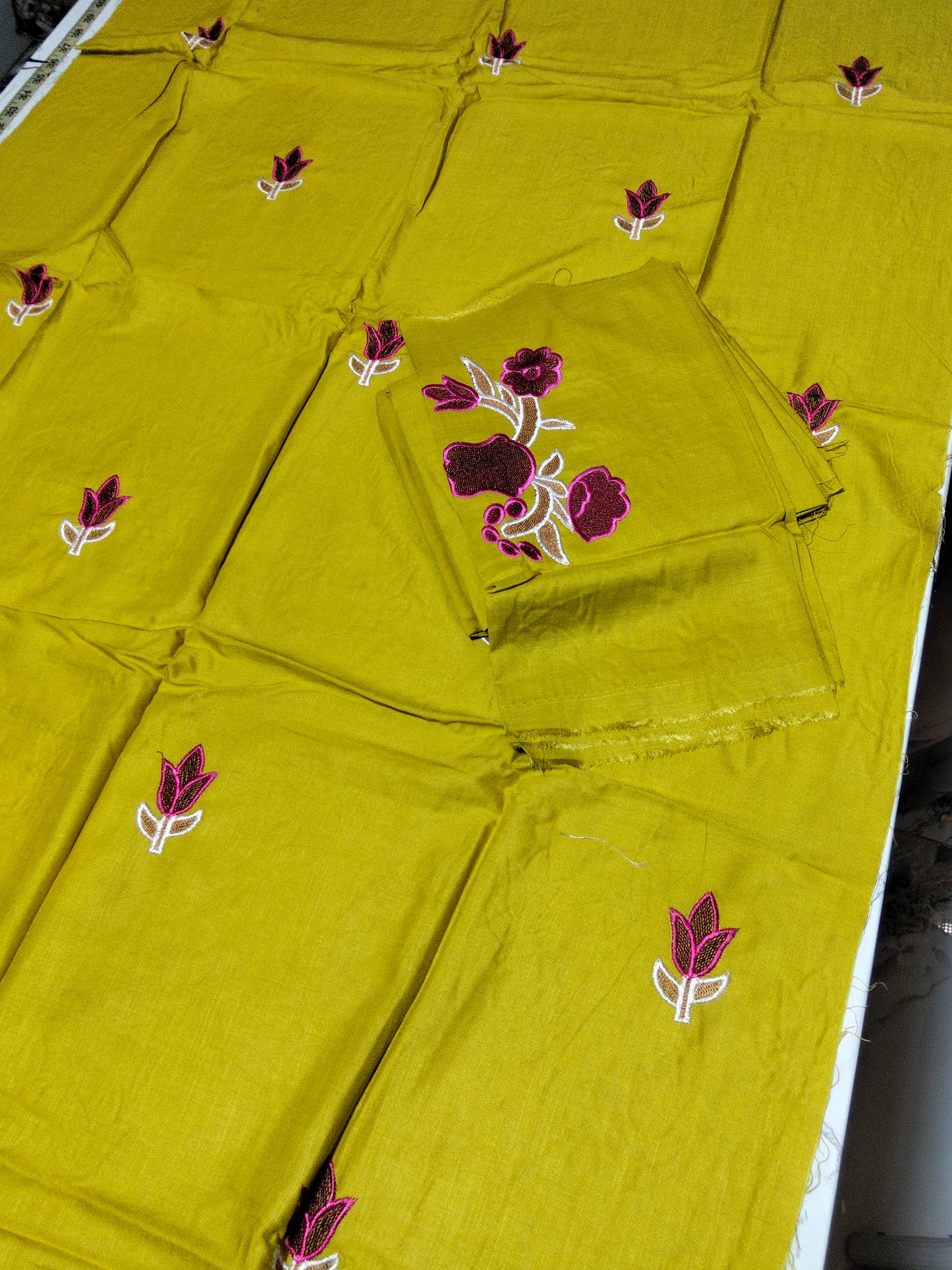 Sale linen 2pc embroided shirt and plain trouser