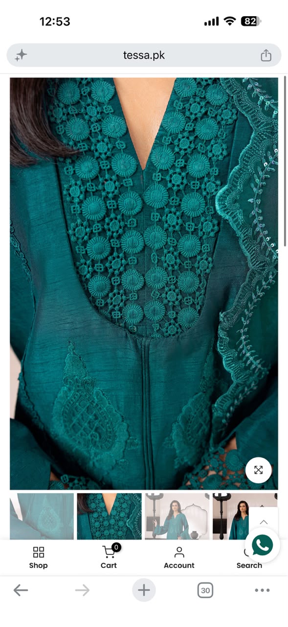 Tessa luxury formal stitched 3 pc