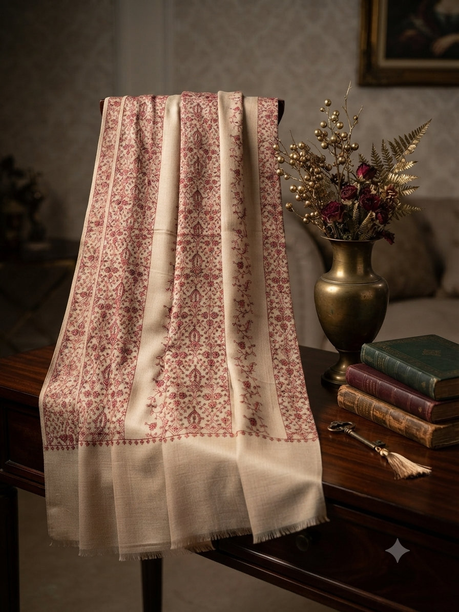 Sale breeze embroided wool shawl(embroidery change ho skti ha)