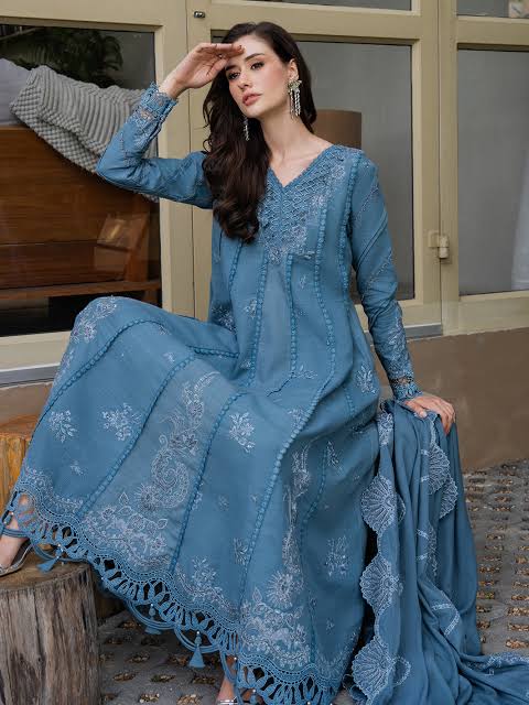 Faiza Faisal luxury embroided khadar 3 PC