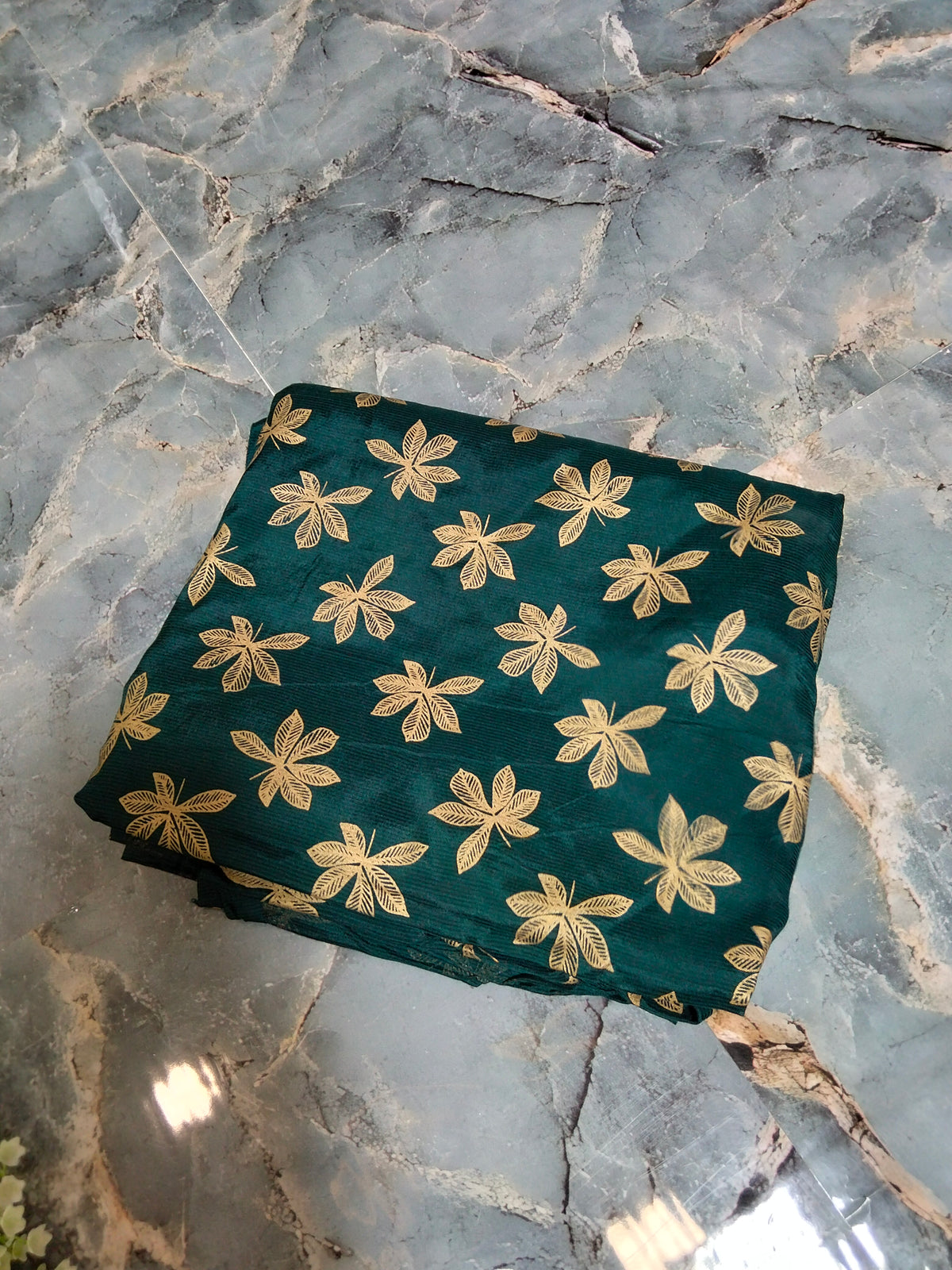 Block printed raw silk 2pc