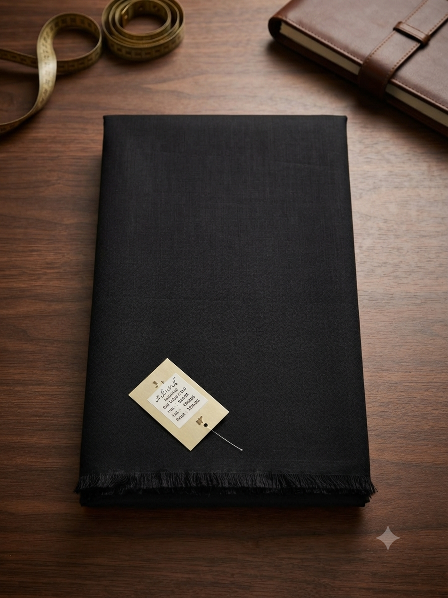 Sapphire black viscose cotton silk 2 pc