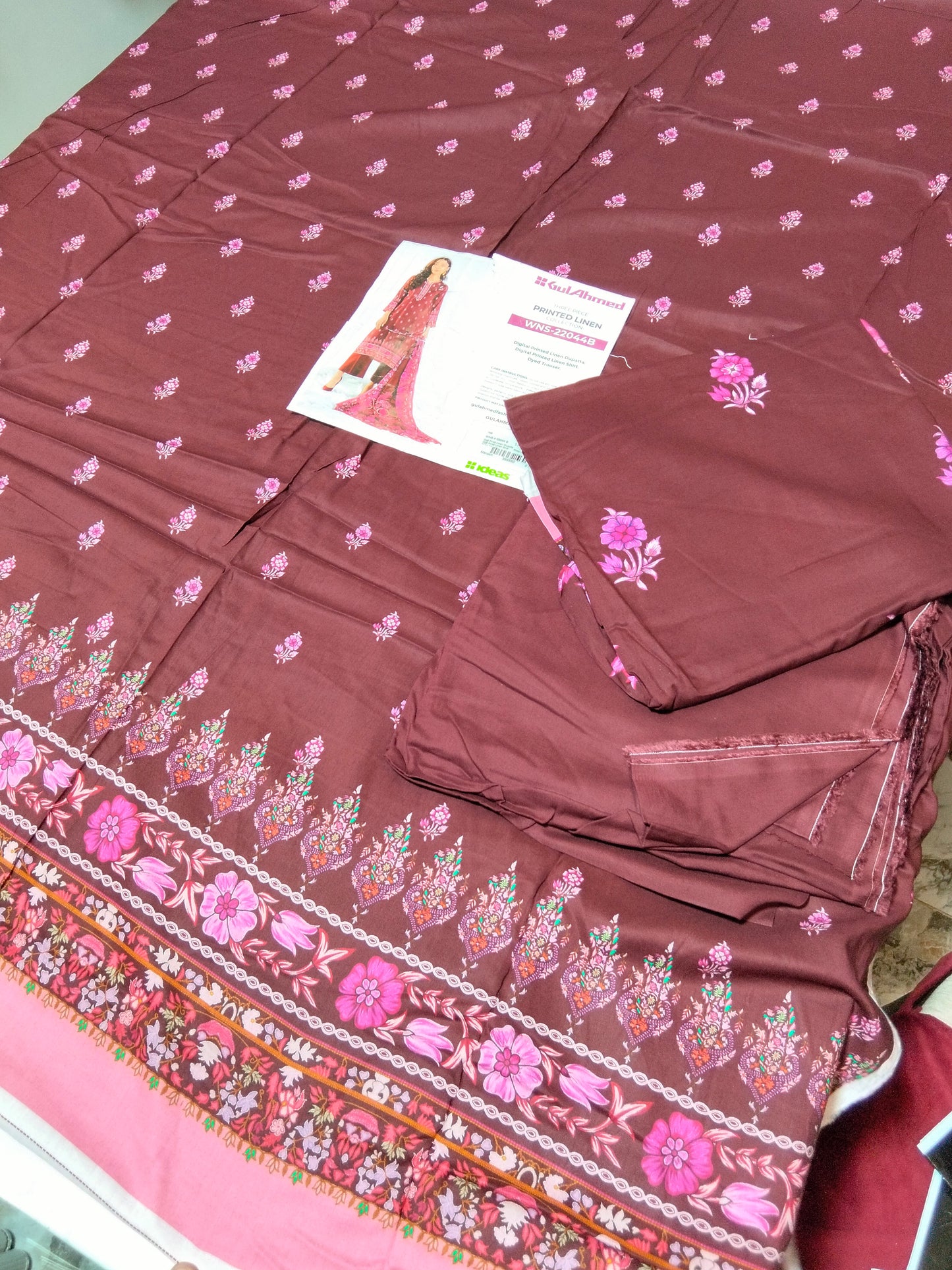 Sale Gul Ahmed Printed Linen 3pc